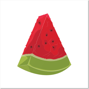 Food Vignette: Watermelon Slice Posters and Art